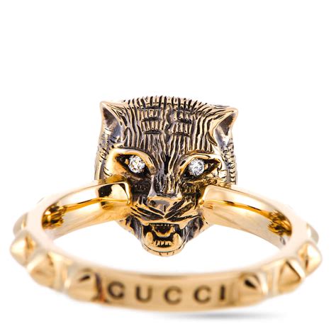 gucci men's feline ring.